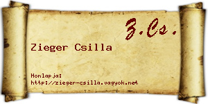 Zieger Csilla névjegykártya
