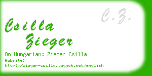 csilla zieger business card